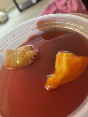 Baby cockroach in sweet and sour sauce