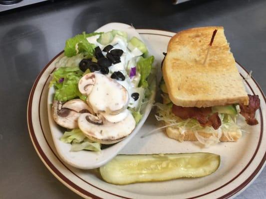 Blat Sandwich with a side salad