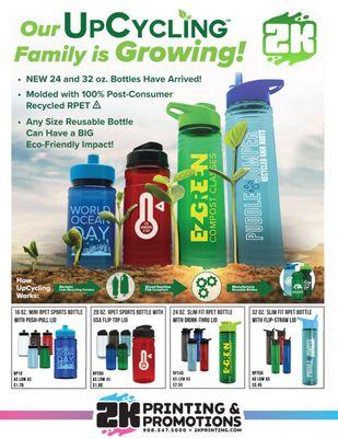 Our Eco-Friendly Custom Promotional Products Selection is Growing! Check out these New UpCycled Bottle Deals