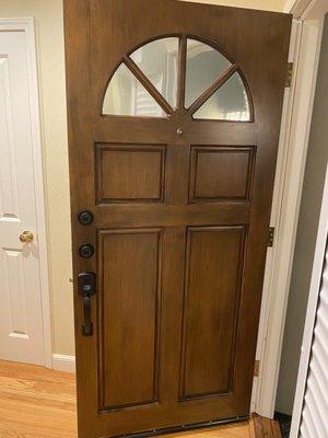 Door after : faux wood door