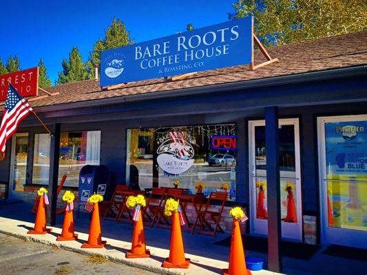 Storefront, Bare Roots Coffee.