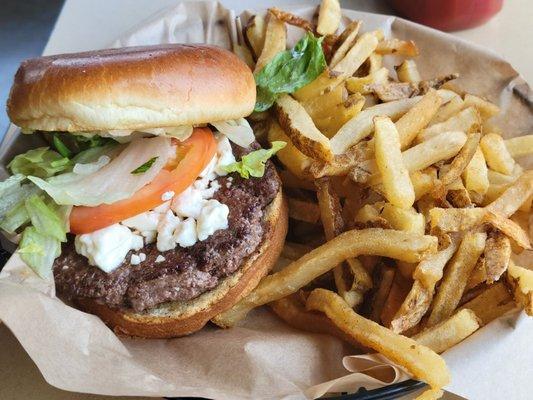 Greek Burger w/ Fries