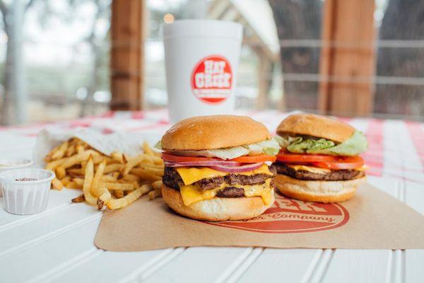 The Big Hat Burger and French Fries