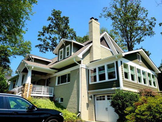 New gutter and downspout installation on a local craftsman home.