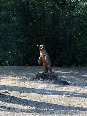 One of the cute wood carvings sprinkled throughout park