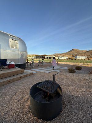 Fire pit at site