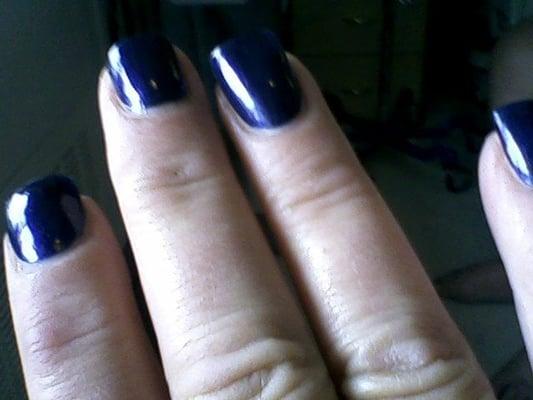 Shellac manicure, it lasted over 3 weeks.