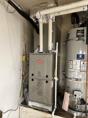 Furnace replaced by Air Force Air Conditioning and Heating Inc.