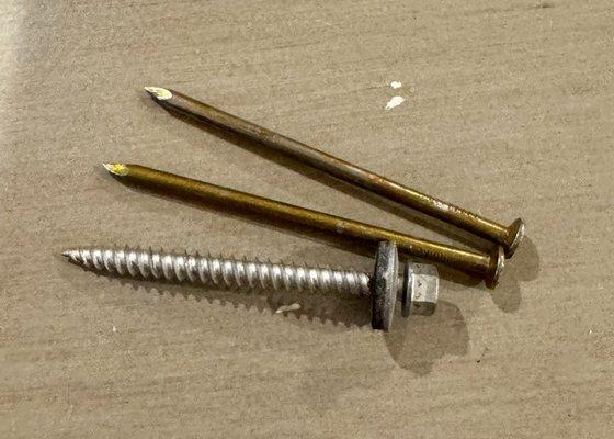 Some of the screws/nails left behind by BHR.