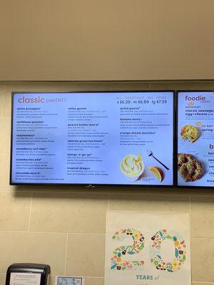 Menu board