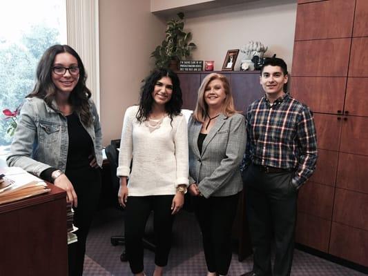 Part of our team (left to right): Michelle, Cynthia, Heather, and Jonathan (2016)