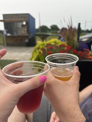 Outdoor bar area