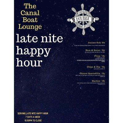 Late Nite Happy Hour Menu