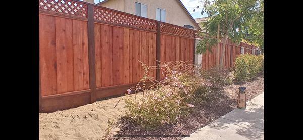 Redwood fence