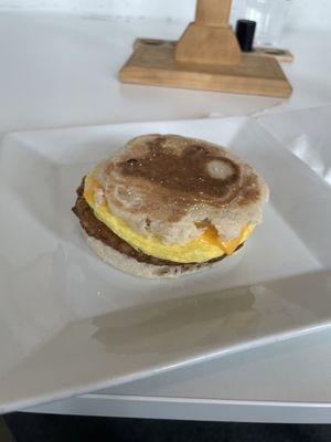 Sausage breakfast sandwich