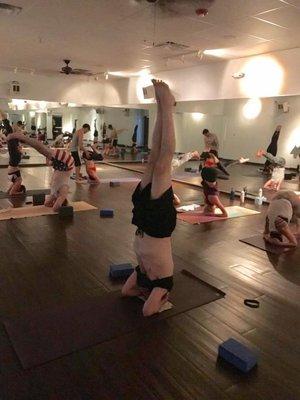 Me in a headstand at the YogaSpot.  Gilbert, AZ  (2017)