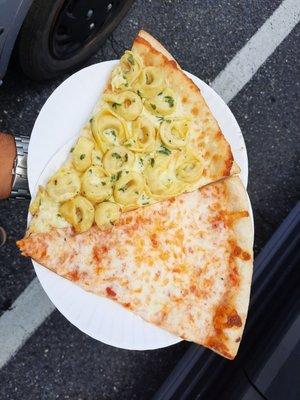 Plain and tortellini slices