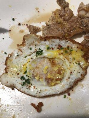 Over cooked egg