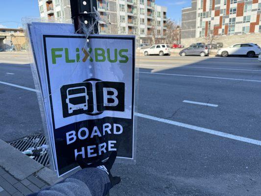 Flixbus also boards here - remember, Flixbus owns Greyhound