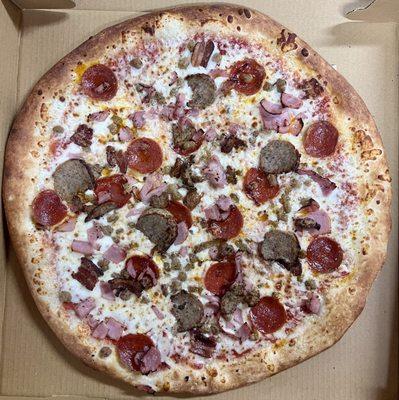 Meat lovers pizza