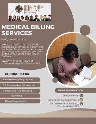 Looking for Trusted Medical Billing Services? Reliable Billing LLC got you! 
#medicalbilling
#reliablebillingllc
#ReliableService