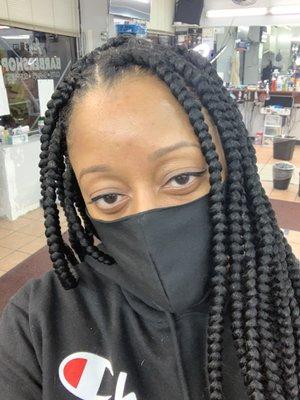 Knotless box braids