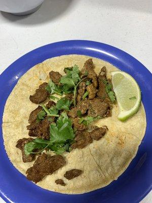 Al Pastor taco (requested no onions)