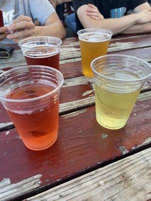 Beers and ciders at the picnic tables!