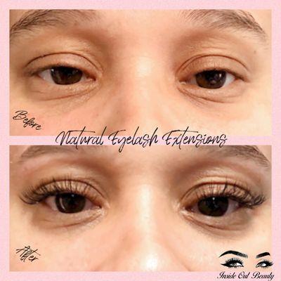 Natural eyelash extensions