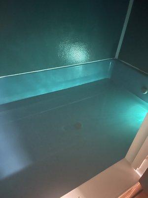 Forrest Room float tank. Has a light that you can leave on or turn off.