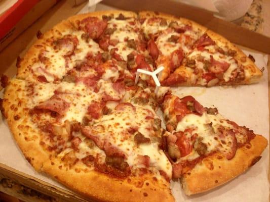 Meat lovers pan pizza