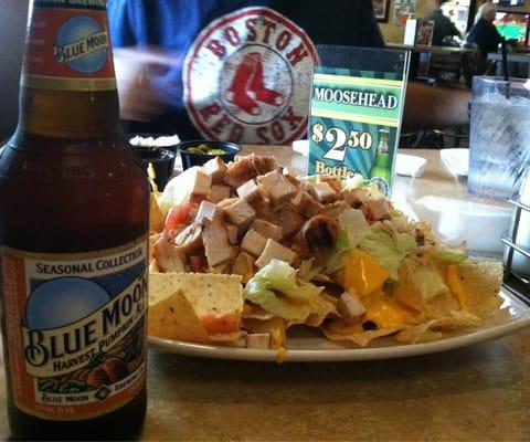 Nachos and pumpkin ale