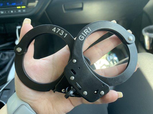 Engraved handcuffs