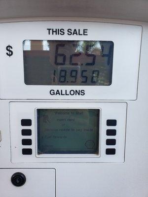 1 gallon left in the tank? Geez!!