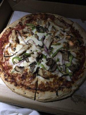 Medium - Chicken, green pepper, onion, mushrooms