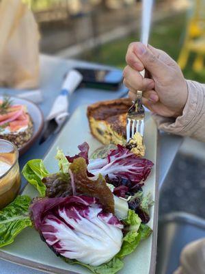 Seasonal Vegetable Quiche Slice