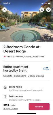 Airbnb listing