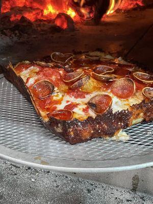 Detroit style pizza