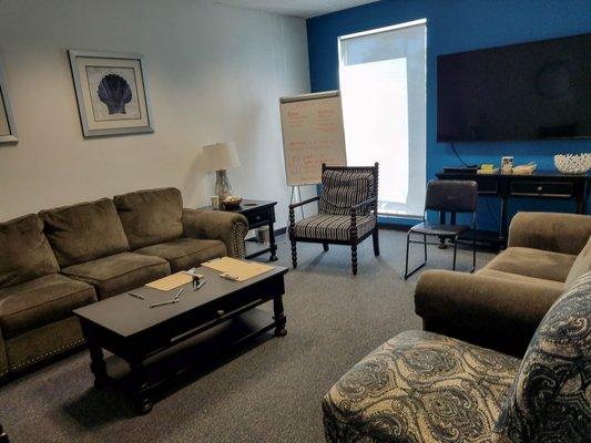 An individual therapy room inside True Recovery.