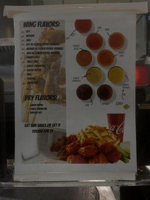 Menu , Sauces, Dry Flavors