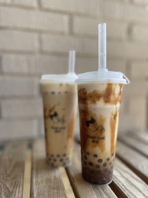 Caramel Bubble Milk Black Tea w. Oreo & Milk Foam