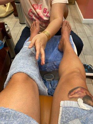 Pedicure was amazing. Staff was really welcoming and friendly!!!