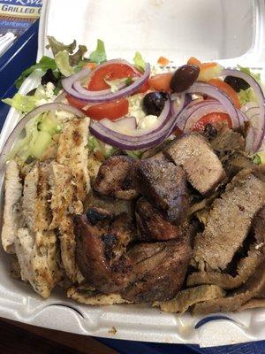 3 meat Greek salad special