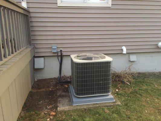 New condensing unit installed.