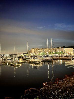 The view over the port