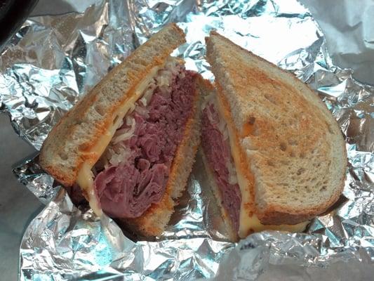 Hot pastrami and corned beef with sauerkraut