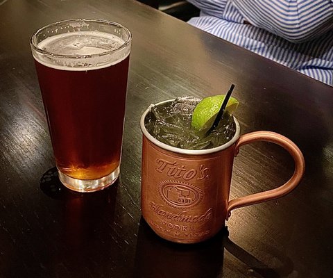 L to R: Beer (OMB), Moscow Mule