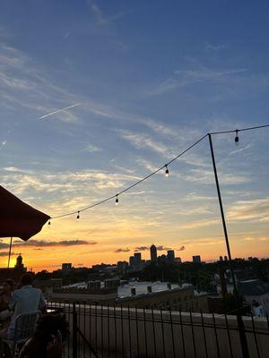 View at sunset from Rooftop Garden