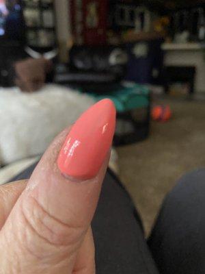 Look how uneven my cuticle fill line is!!