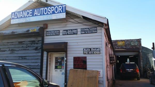 Entrance to the garage